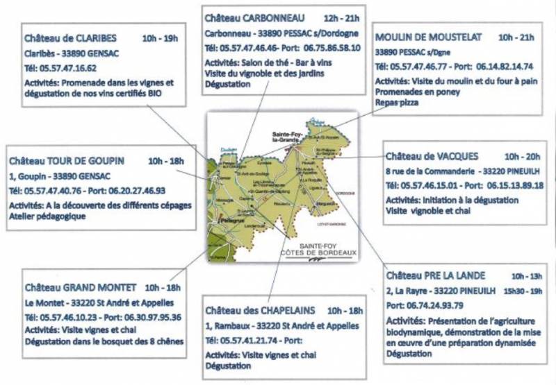 PORTES OUVERTES à Sainte-Foy - Côtes de Bordeaux : 9 août 2020