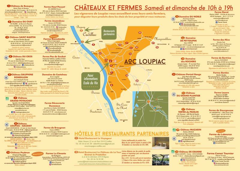 Portes Ouvertes Loupiac et Foie Gras 2024 : listes des châteaux et des fermes participants